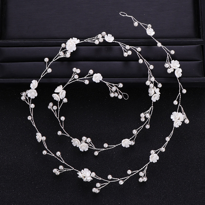 Faux Pearl & Flower Bridal Hair Vine