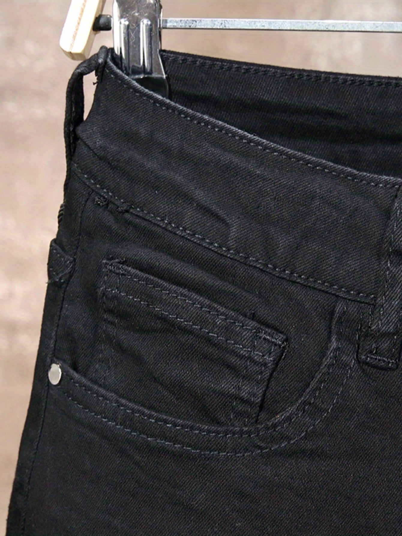 Slim Fit Embroidery Bird Ripped Jeans Men's Casual Medium Stretch Denim Pants