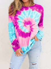 Tie Dye Crew Neck Sweatshirt for Women