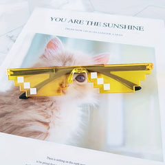 Men's Mosaic Glasses 2D Sunglasses for Party Cosplay