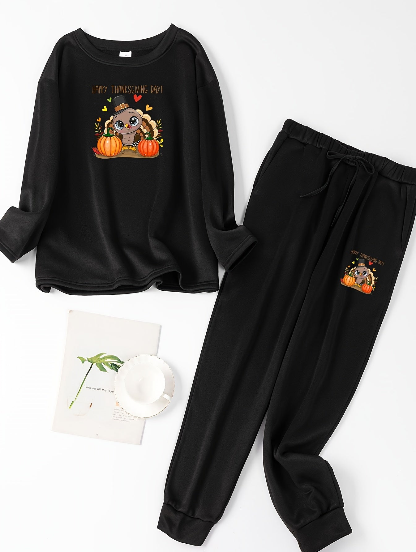 Casual Loungewear Set Top & Pants P