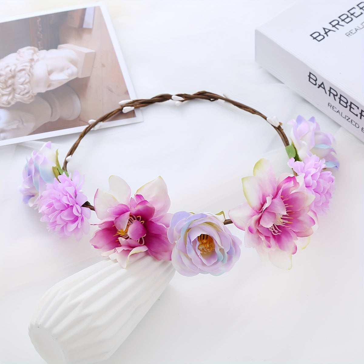 Girl's Faux Rose Children's Wreath Headdress