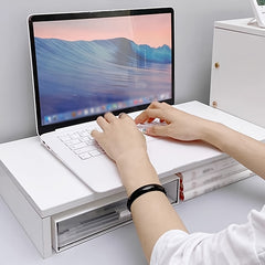 Desktop Computer Heightening Frame Storage Shelf Monitor Lifting Base Bracket