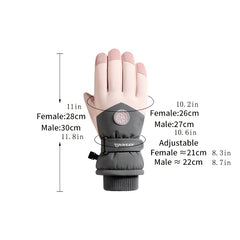 Ski Gloves Men Women Winter Cycling Non-slip Waterproof Touch Screen Warm Gloves