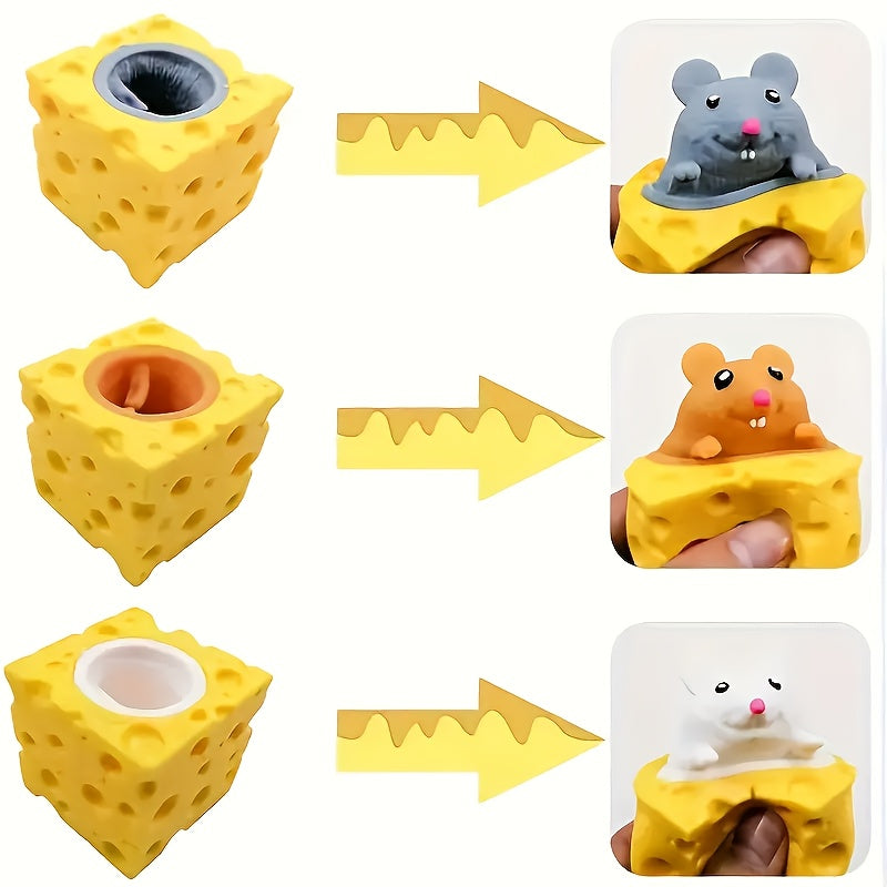 Dino Mouse Squeeze Cup Toy Soft Silicone Mixed Colors Stress Relief