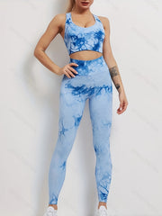 Tie Dyed High Waist Fitness Pants for Women