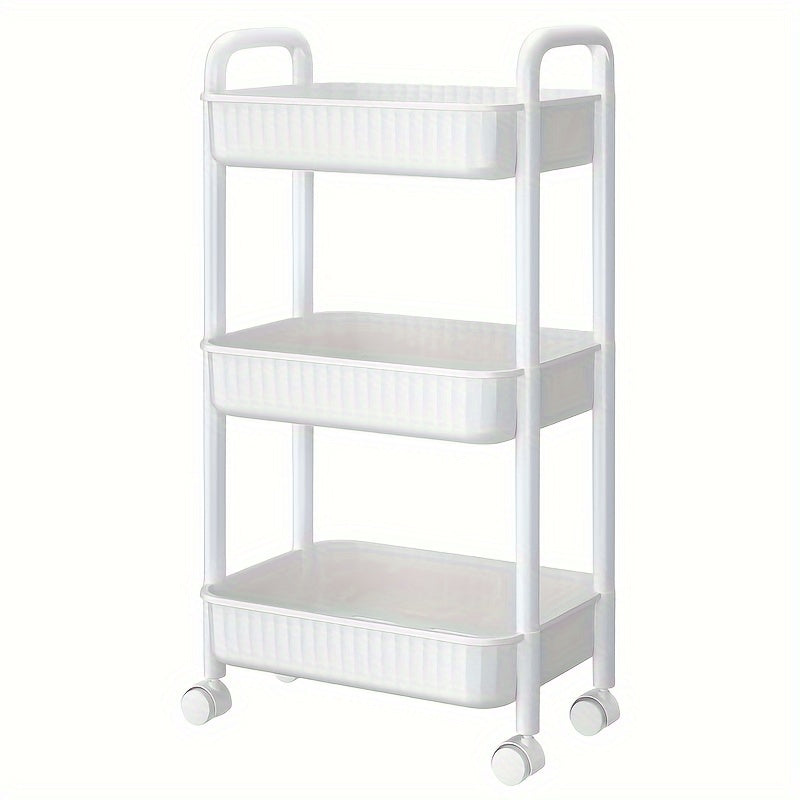 Plastic Three-layer Kitchen Storage Cart