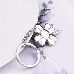 Clover Keychain Fortune Metal Key Ring Purse Bag Backpack Car Key Charm