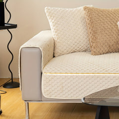 Rabbit Plush Sofa Cover Winter Thickened Couch Cover Furniture Protector