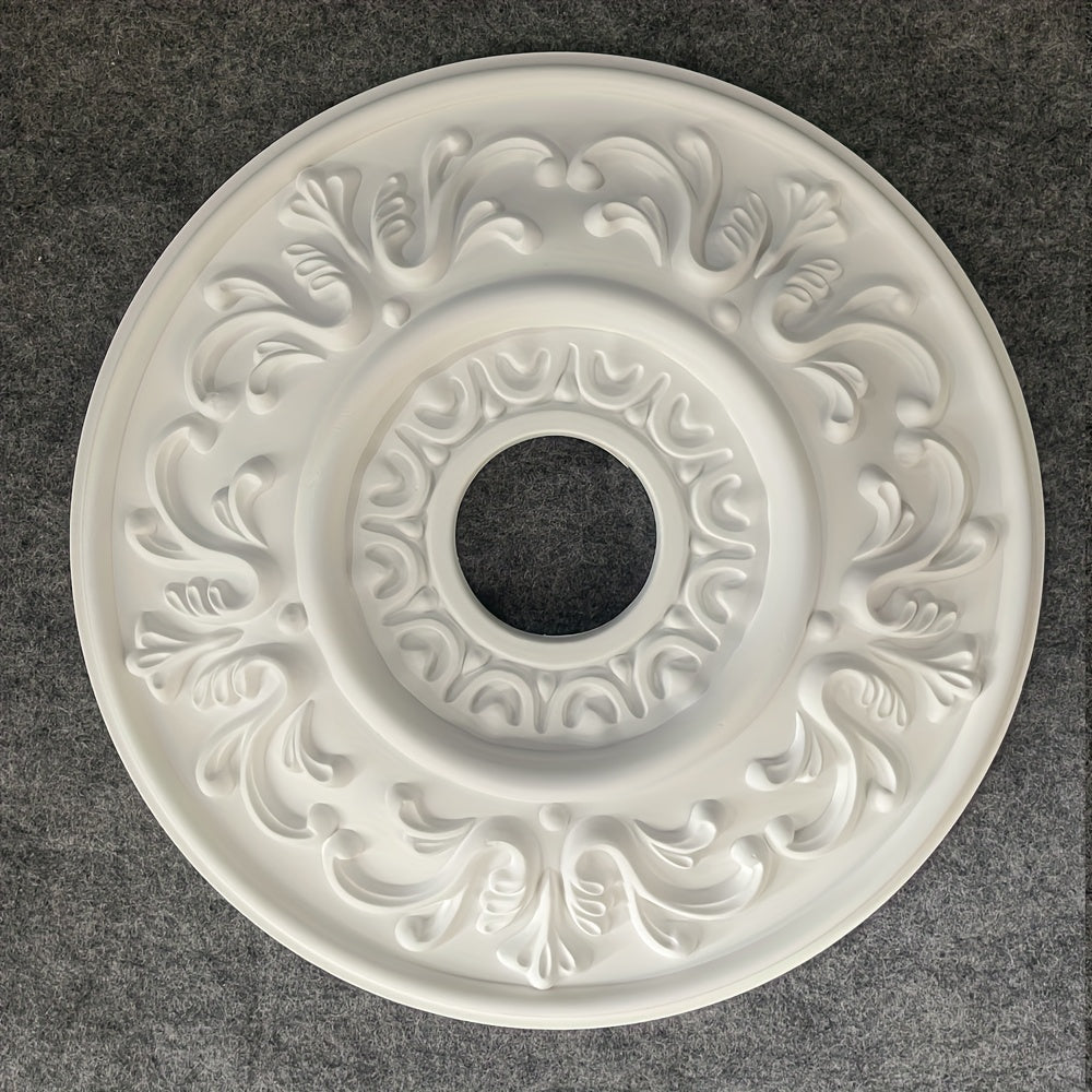 French Large Lamp Panel Gypsum Ceiling Carved Shape PU Corner Flower Holder