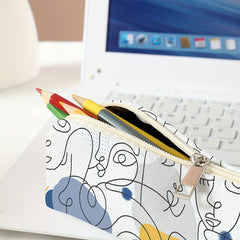 Large Capacity Pencil Case Zippered Pen Storage Bag for School Supplies