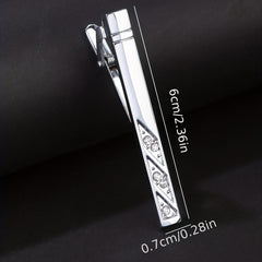 1pc Five Artificial Diamonds Tie Clip