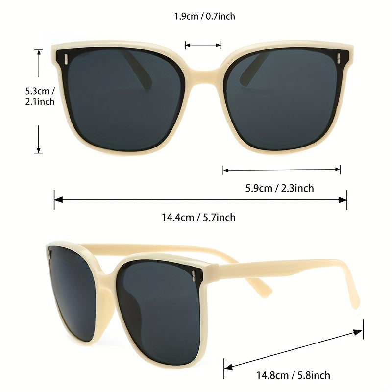 Rivet Square Sunglasses UV400 Sun Shades Glasses Casual Style