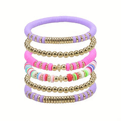 Colorful Soft Pottery Bracelet Set