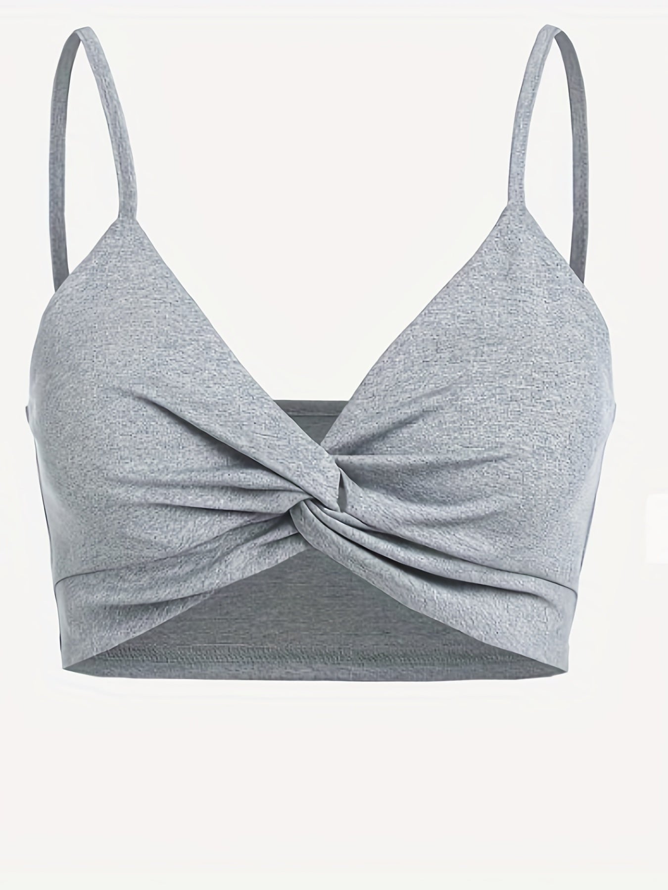 Twist Front V-Neck Cami Top Solid Color