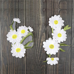 Embroidered Applique Daisy Patches Sewing Large Small Chrysanthemum Patch