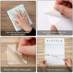 100pcs Double Sided Tape Stickers - Round and Square Adhesive Sticker Set