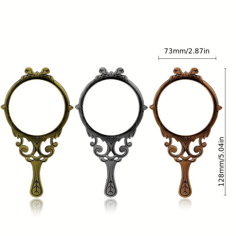 Portable Metal Frame Makeup Mirror Hollow Cosmetic Compact Mirror