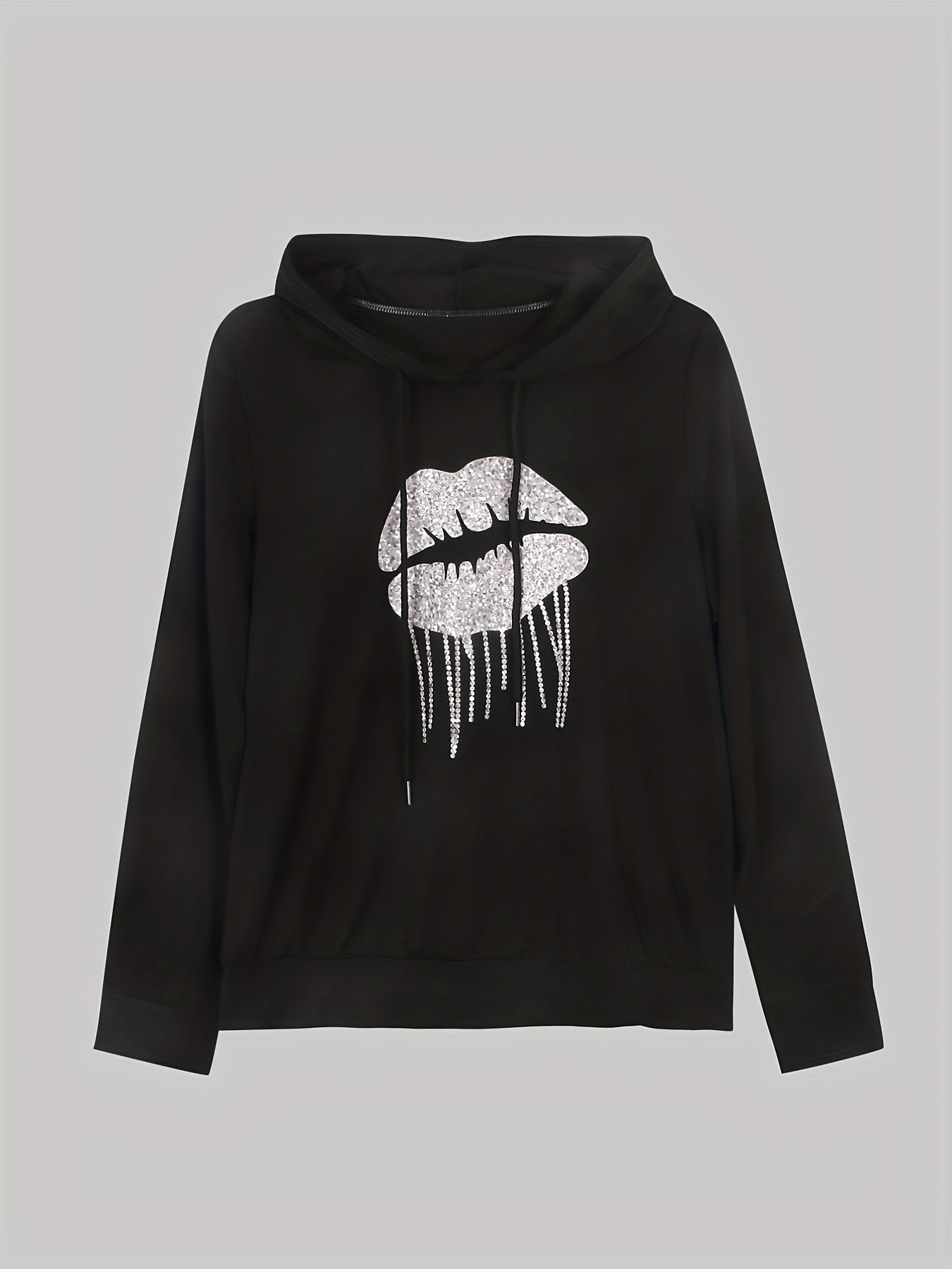 Lips Pattern Hoodie & Long Pants Set