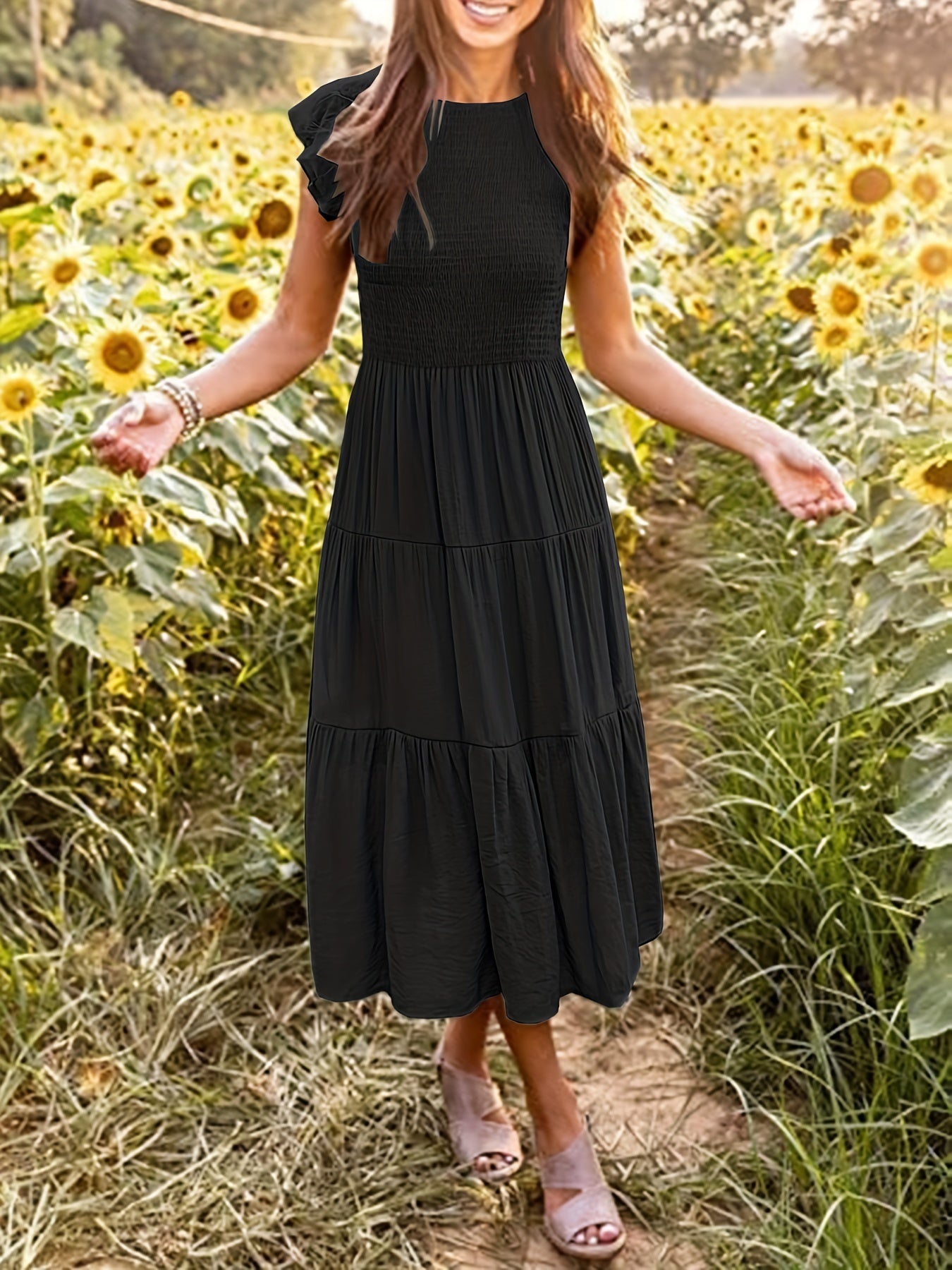 Layered Casual Summer Dress Women's Clothing