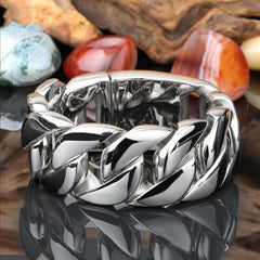 Men's Two Tone Chain Pattern Ring