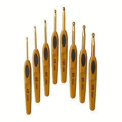 8pcs Plastic Handle Aluminum Crochet Hook Knitting Needles DIY Sewing Tools
