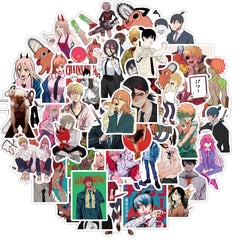 50pcs Chainsaw Man Denji Power Stickers Waterproof Graffiti Decals