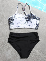 Tie Dye 2pcs Bikin Sets Girls Top Briefs Set Perfect For Summer