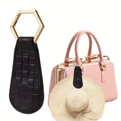 1PC PU Leather Cap Clip Magnetic Suction Handbag Sun Visor Storage