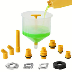 15pcs Radiator Coolant Filling Funnel Kit Spill Proof
