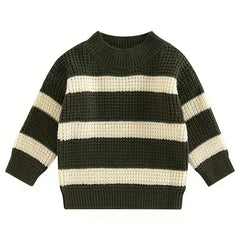 Casual Girls Round Neck Knitted Pullover Top