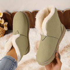 Women's Plush Lined Snow Boots Fall Winter Warm Wear Resistance