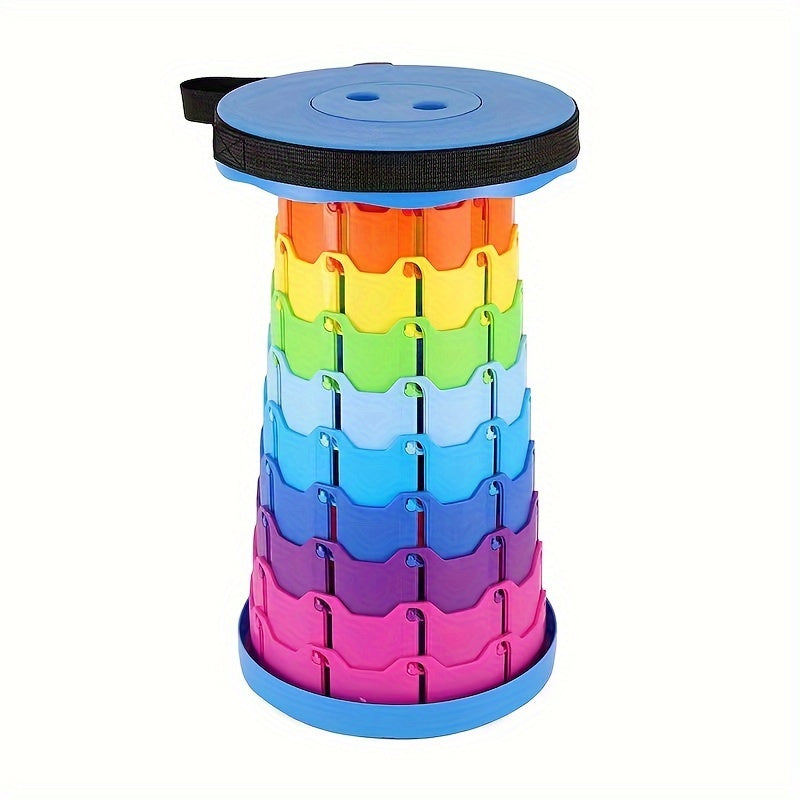 Portable Folding Small Stool Plastic Retractable Adjustable Stool