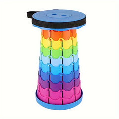 Portable Folding Small Stool Plastic Retractable Adjustable Stool