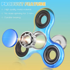 2pcs FIGROL Metal Feel Spinner Toys Stainless Steel Bearings Multicolor Pink