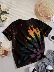 Sarcasm Level Graphic Crew Neck T shirt Short Sleeve Pullover