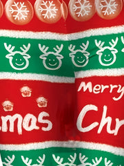 Christmas Print Skinny Leggings Elastic Waist Stretchy Leggings