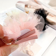 Mesh Flower Crown Hair Clips for Holiday Party Girls Accessories