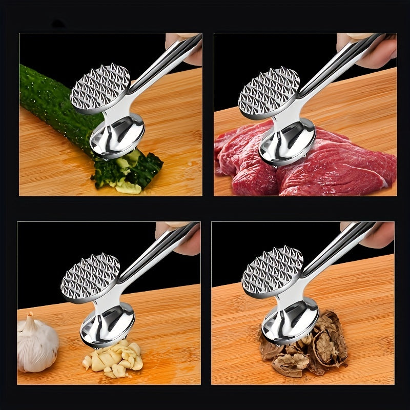 Stainless Steel Meat Tenderizer Hammer Double-sided Mallet