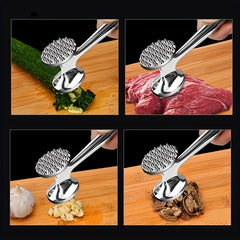 Stainless Steel Meat Tenderizer Hammer Double-sided Mallet