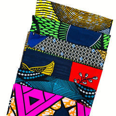 6pcs Ankara Printed Quilted Fabric for Sewing Facial Covering DIY