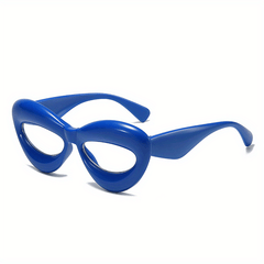 Y2K Candy Lip Frame Clear Lens Glasses