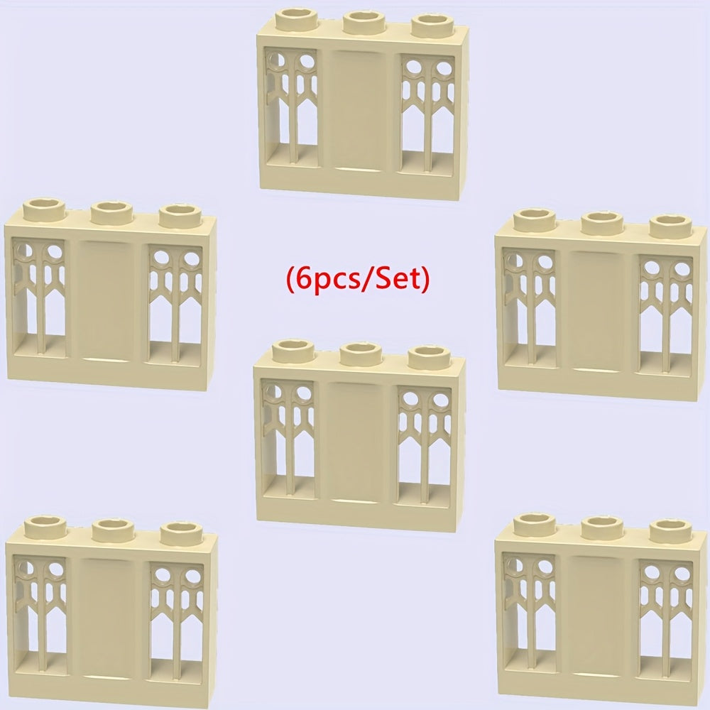 Building Blocks Set European Hollow Wall Guardrail DIY Castle Scene Toy