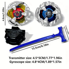 Aluminum Alloy Combat Rotating Gyroscope Launcher Toy for Kids
