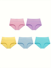5 Pack Plus Size Seamless Anti Chafing Briefs Set