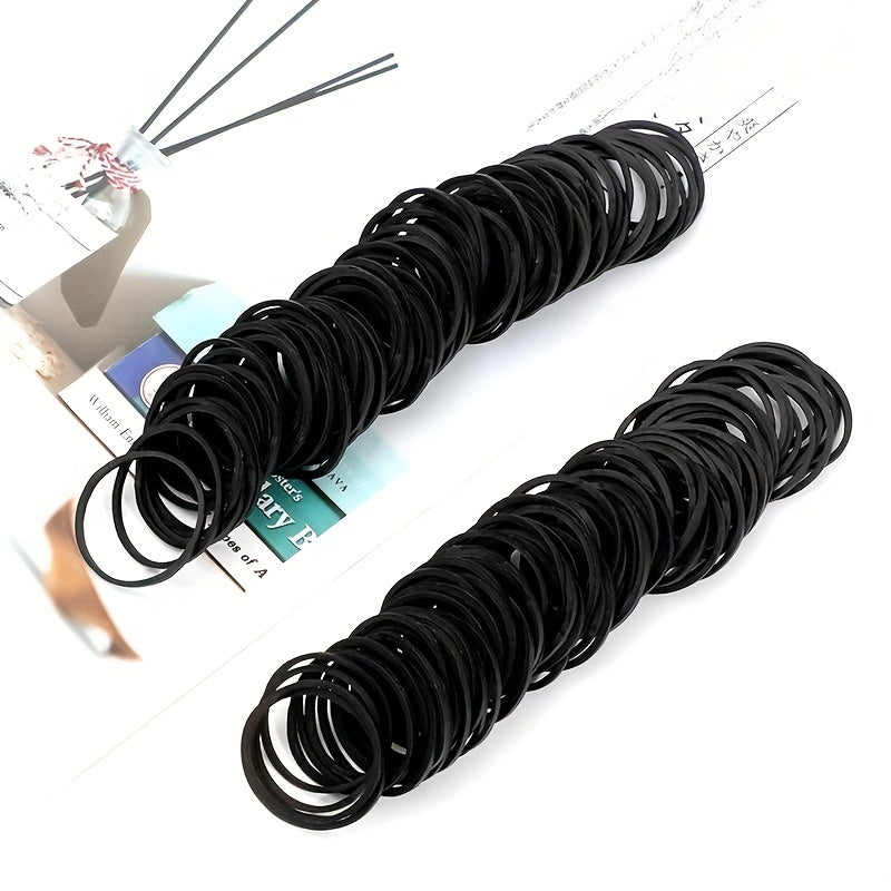 100pcs High Elasticity Leather Rubber Band