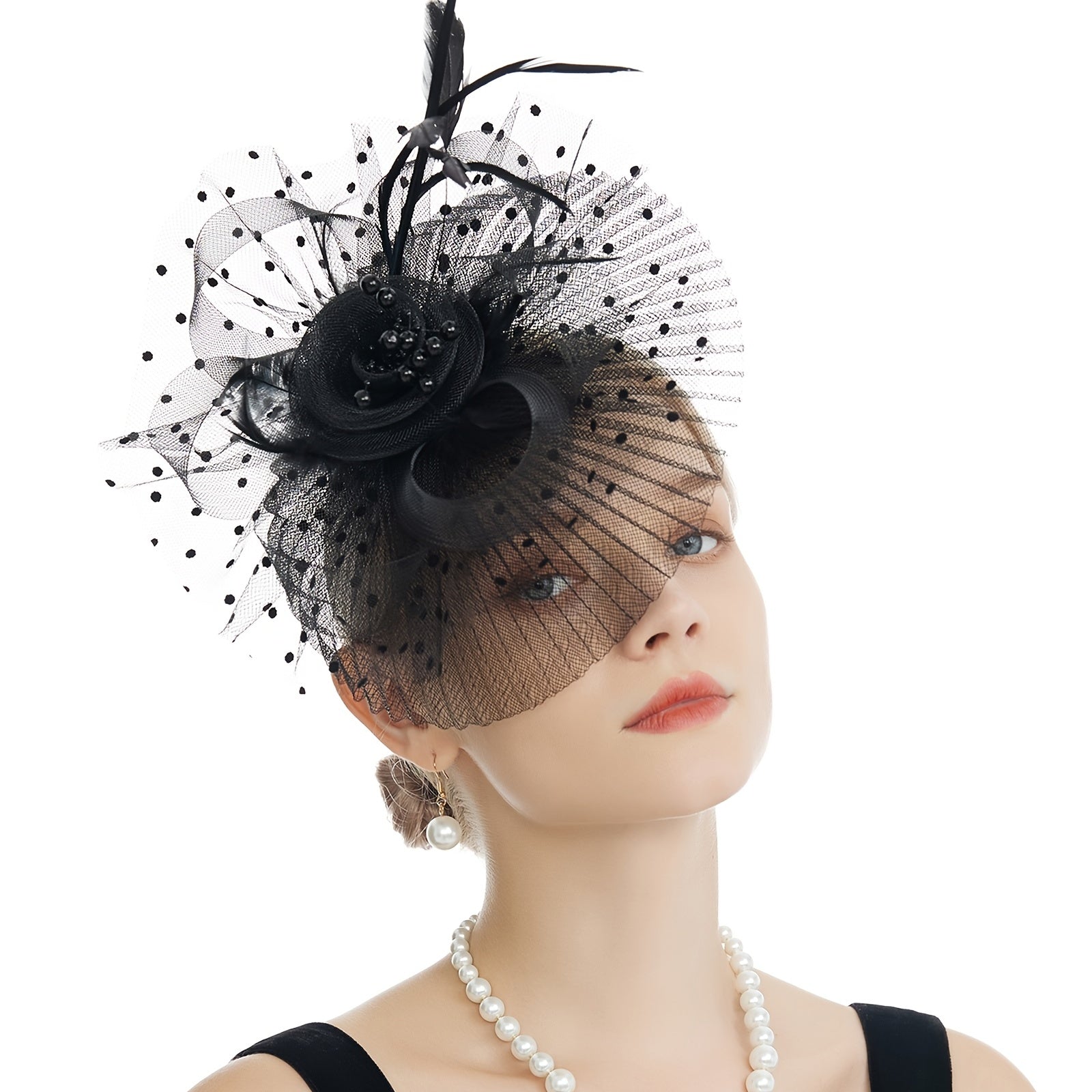 Feather Ruffle Holder Horse Party Banquet Headwear