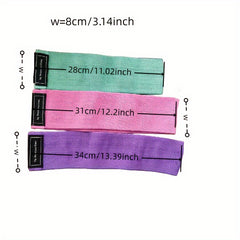 3pcs Yoga Resistance Tension Band Set for Body Shaping Hip Lifting
