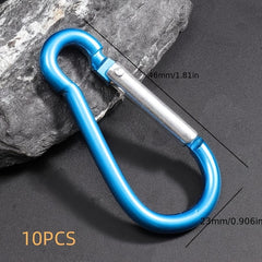 10pcs Spring Buckle for Hammocks Camping Fishing Hiking