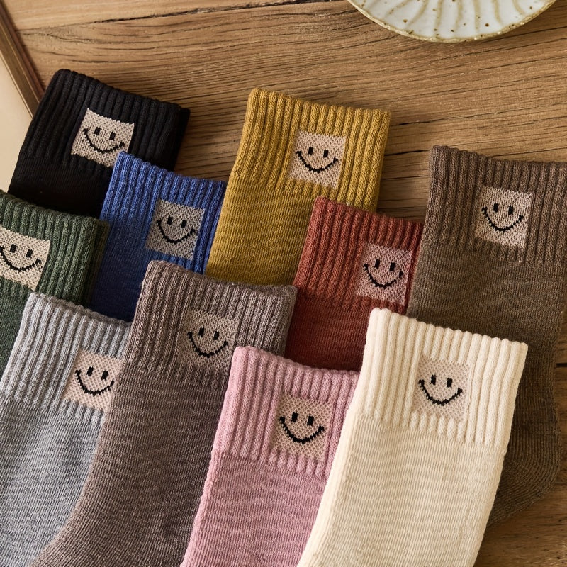 Smiling Face Socks Ankle Novelty Funny Socks For Womens Socks